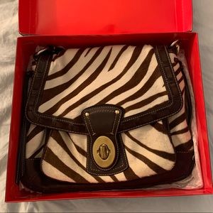 Coach Legacy Zebra Slim Flap Handbag F063-10366